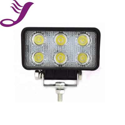 Vehicle LED 4.3 inch Work Light 6 LEDs 18W Off Road LED Work Light Fit For Tractor Jeep Truck Forklift SUV Headlight Led Lamp