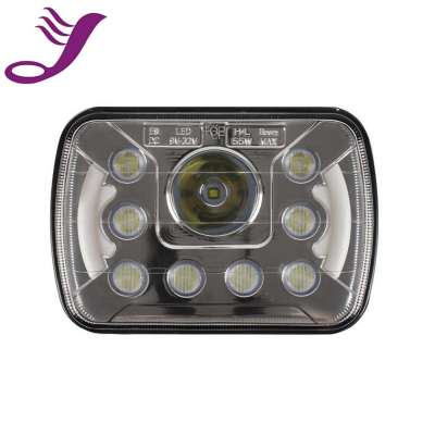 7 Inch Square Led Work Light 55w Led Work Light With Angle Eye 5x7 Led Fit For Jeep /Truck H/L Beam Led Lamp Headlight